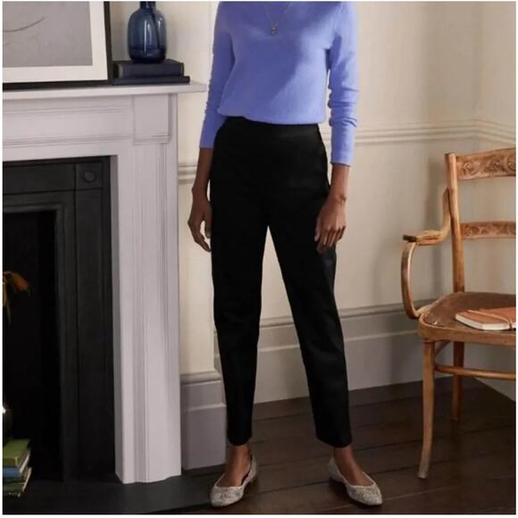 Boden Pants Womens 6 Regular Black Danby Pull On High Rise Casual Classic Solid - Picture 1 of 12